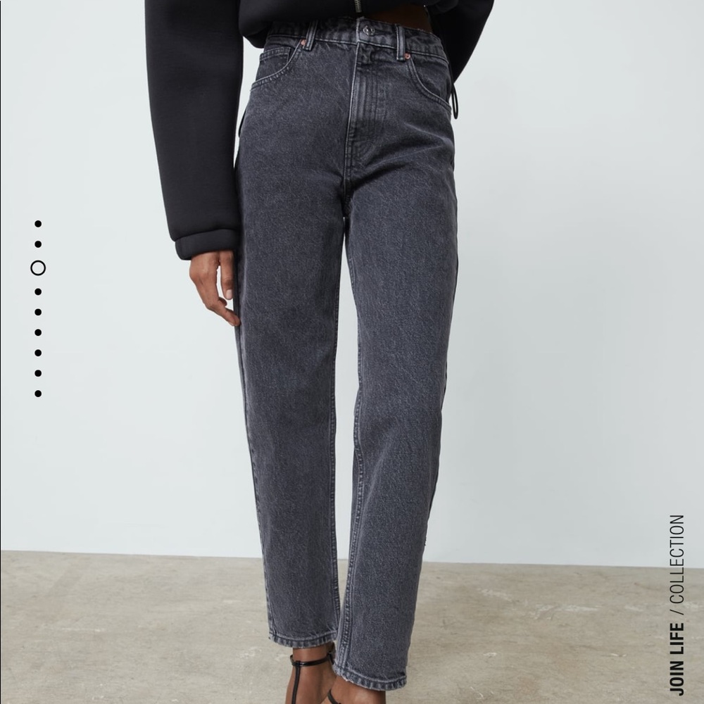SOLD Zara High Rise Mom- Fit Jeans